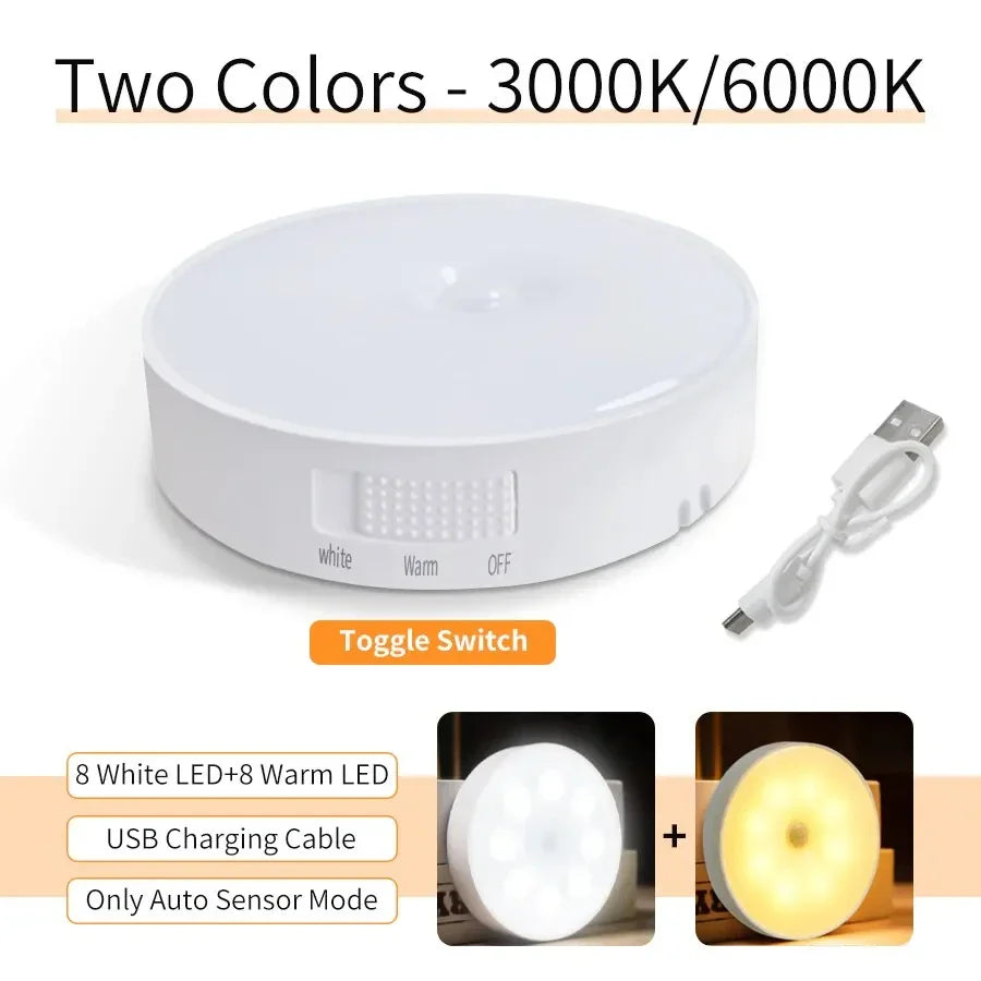 LED Night Light with Motion Sensor | USB Rechargeable