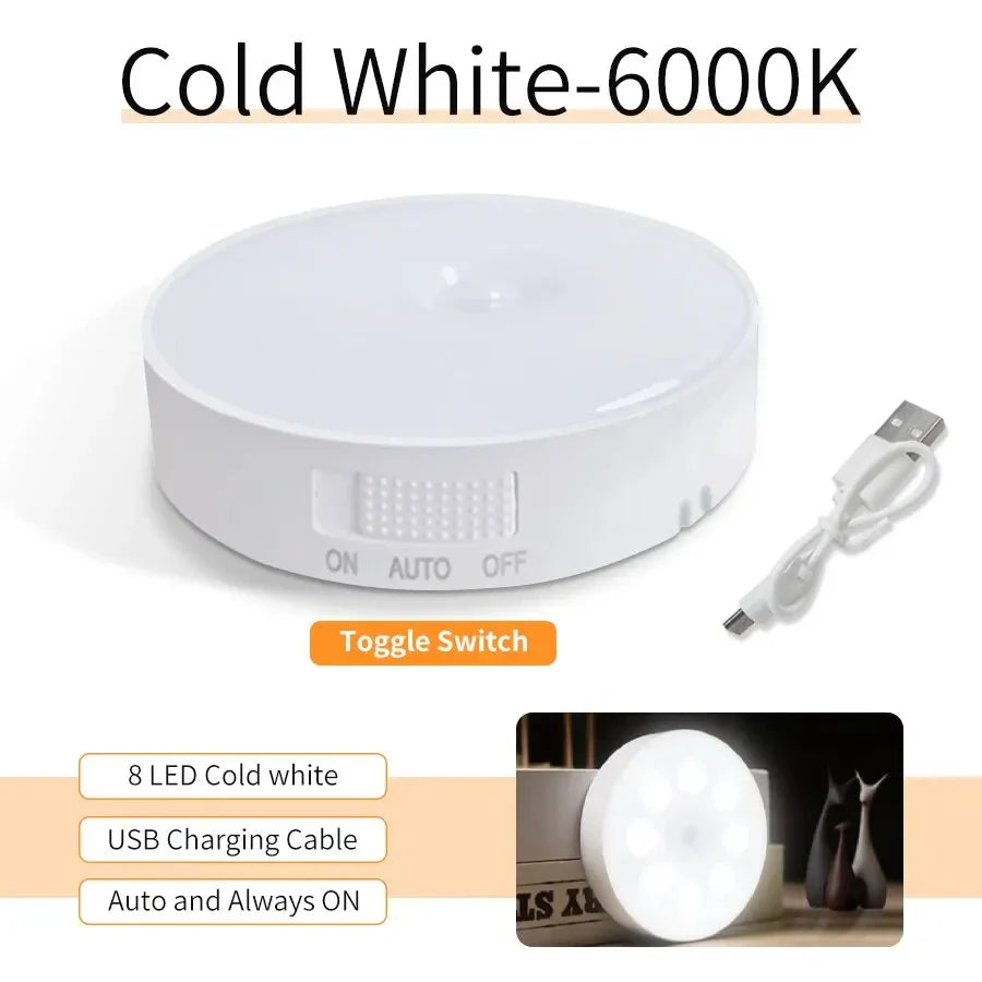 LED Night Light with Motion Sensor | USB Rechargeable