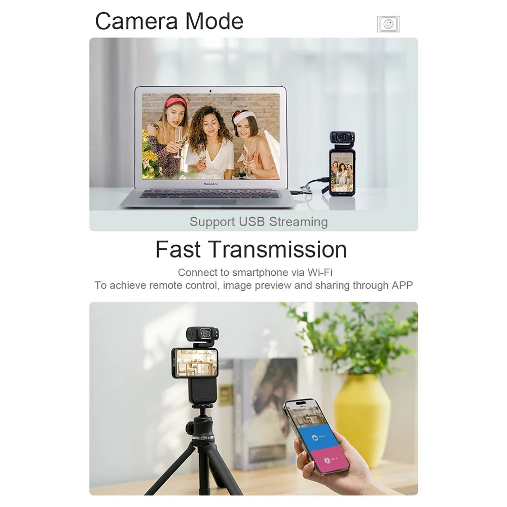 Camcorder,Portable Video IR Vision LCD Screen Video Camera Screen Video Camera Vision 3.5In Video 120°Wide 3.5In Wifi 120°Wide Video Vision Support Wireless - Portable Screen 3.5In Touch LCD