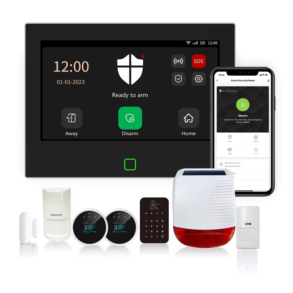 Hot Intelligent Home Security Intruder Burglar Alarm Kits Tuya Smart APP WIFI Wireless GSM Home Alarm System