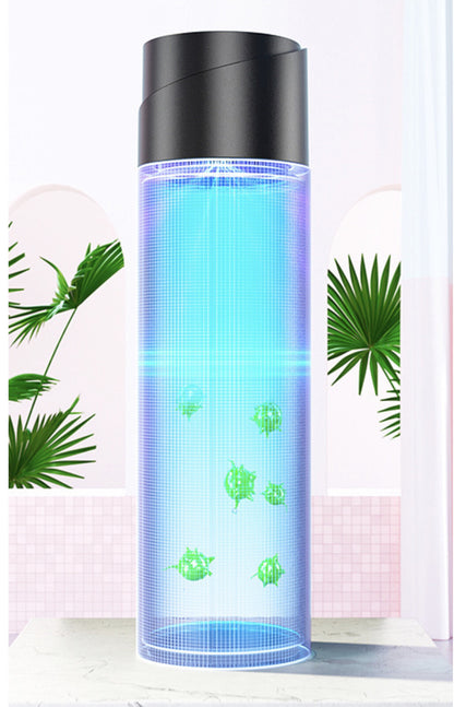 Nyuk Water Bottle UV Sanitizing Self-Cleaning Insulated Black Thermo Cup 15Oz.